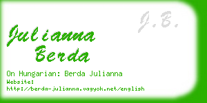 julianna berda business card